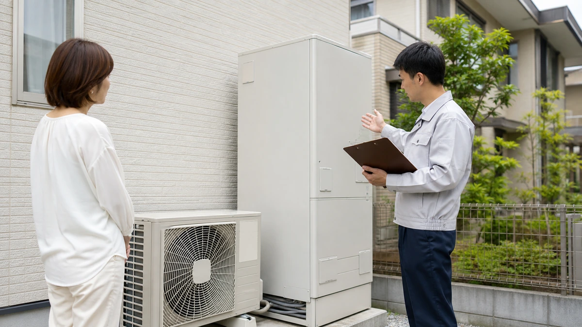 エコキュート・電気温水器の処分と撤去費用の給湯器確認イメージ